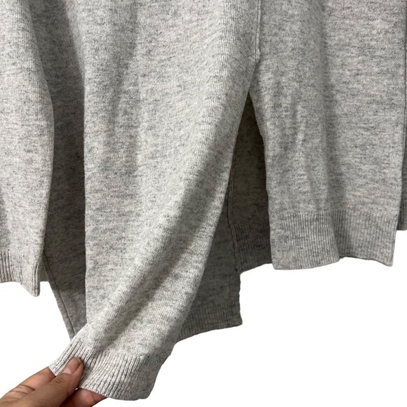 Acrobat Womens Gray Wool Cashmere Front Asymmetric Split Sweater Size Small - Picture 3 of 6